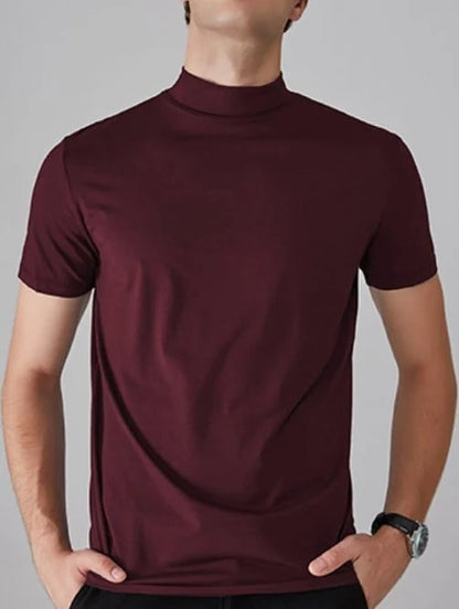 🎁Mens High Neck Slim Fit T-shirt